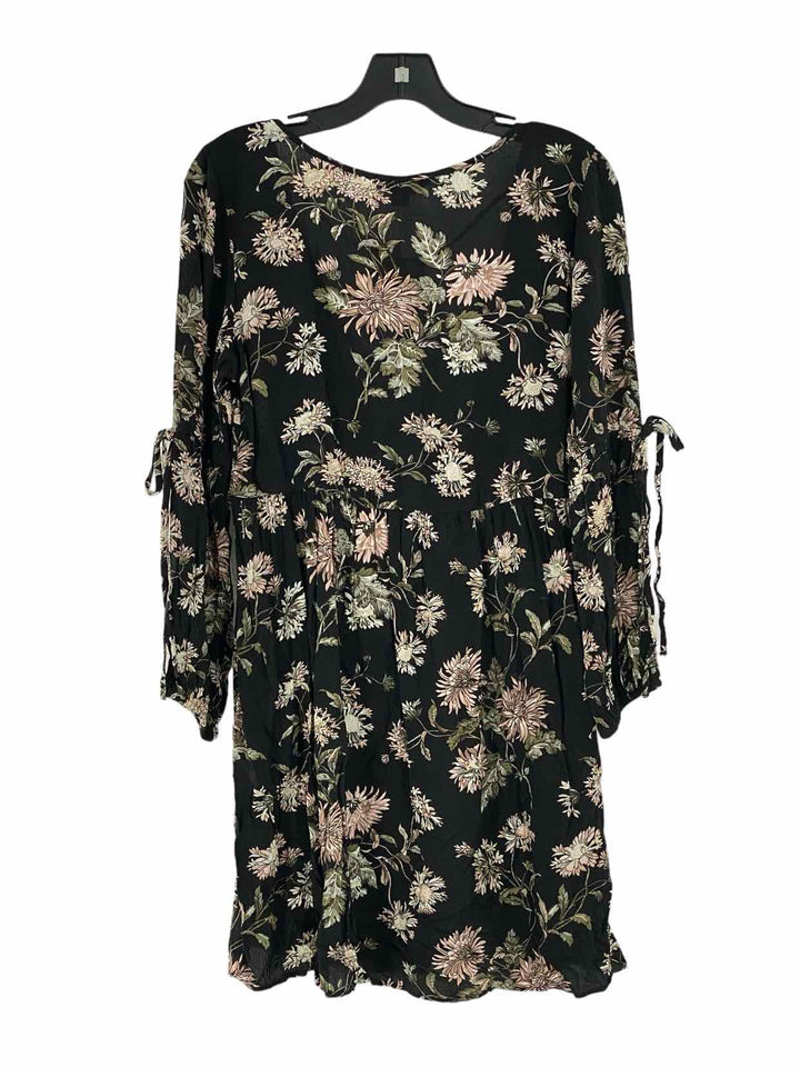 American Eagle Size M Black Floral Dress