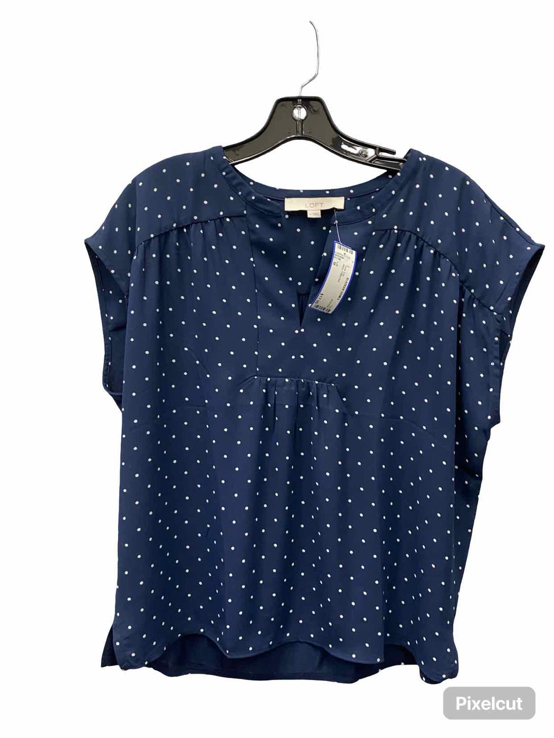 Loft Size M Navy Polka Dot Tank Top