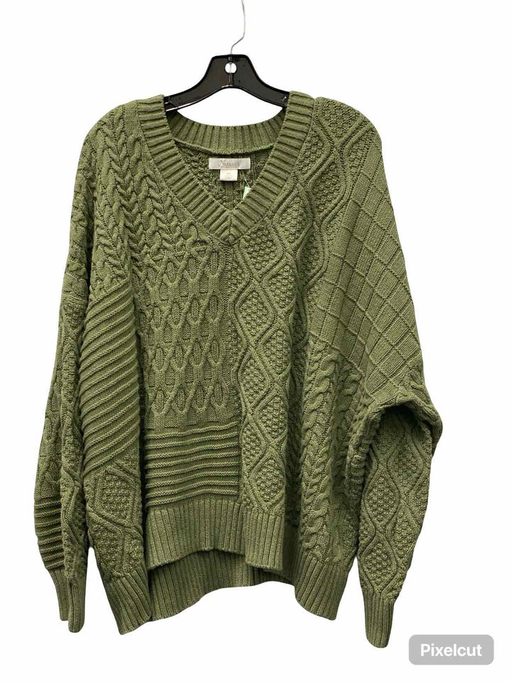 Natural Reflections Size 2X Green Sweater