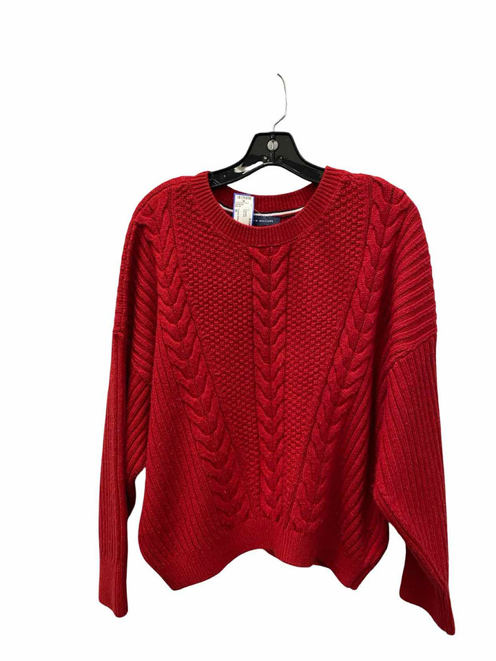 Tommy Hilfiger Size M Red Knit Sweater