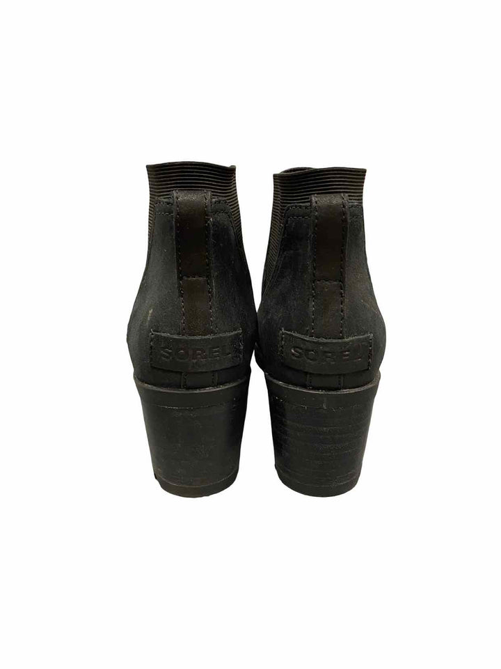 Sorel Shoe Size 6 Black Leather Cate Boots(Ankle)
