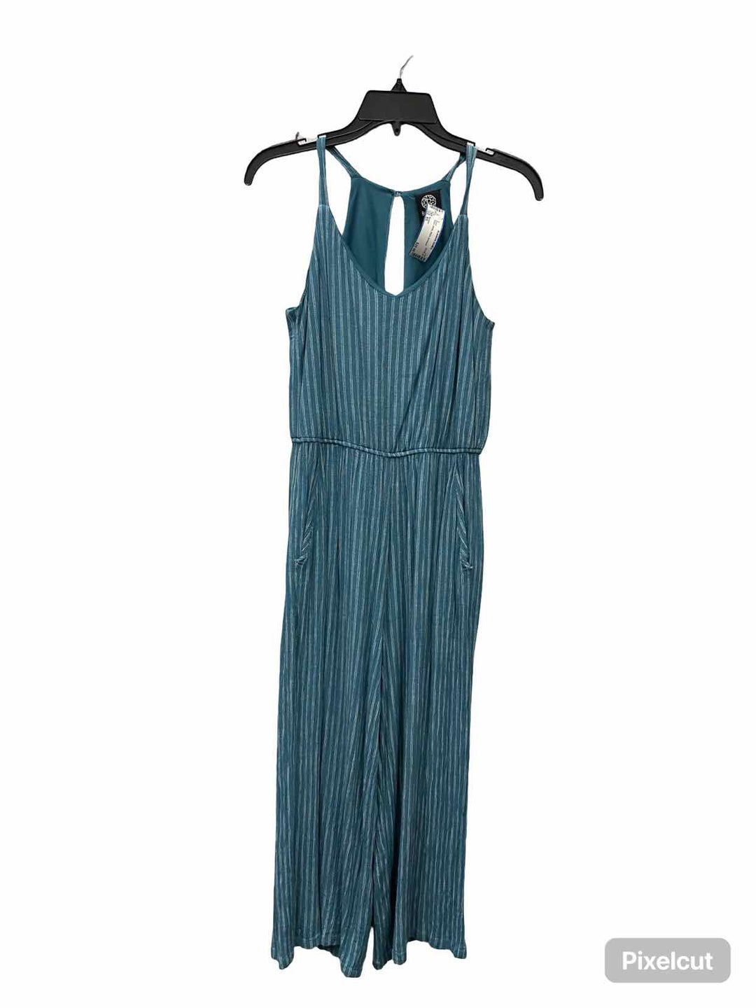 Bobeau Size XS Green White Stripe Dress