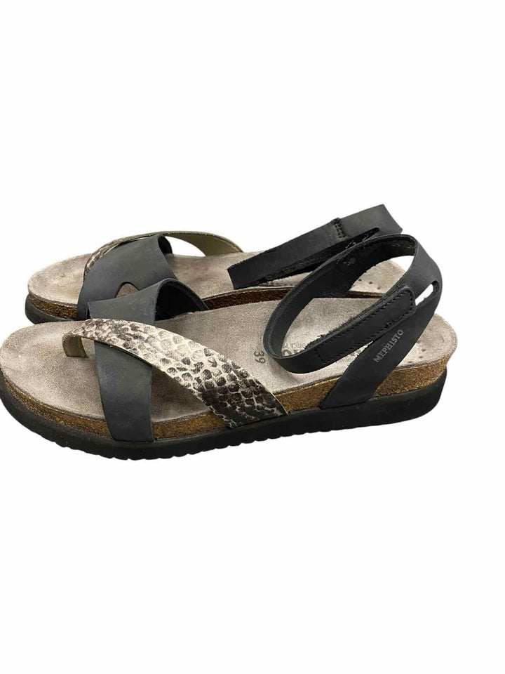 Mephisto Shoe Size 39 Gray Black Sandals