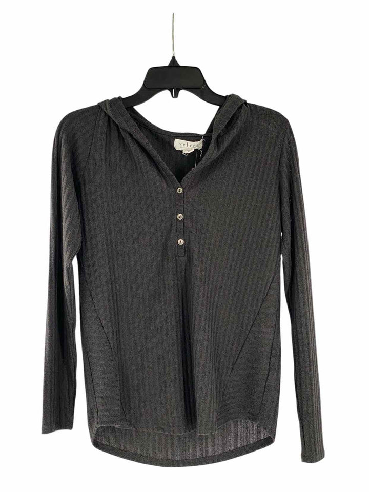 Velvet Size S Gray Long Sleeve Shirts