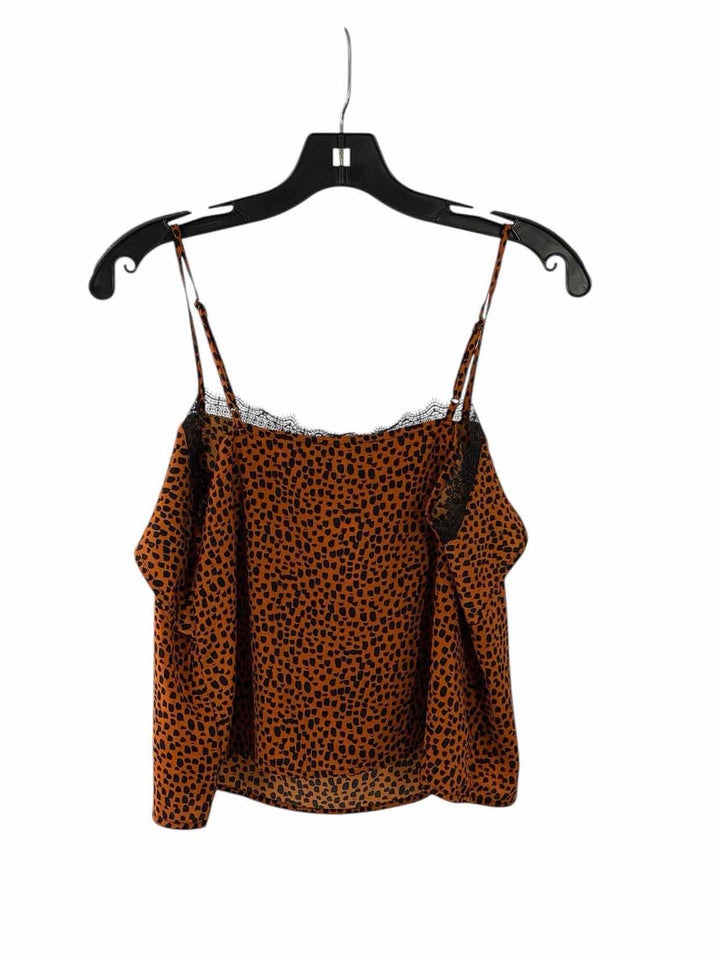 Express Size S Brown Black Print Tank Top