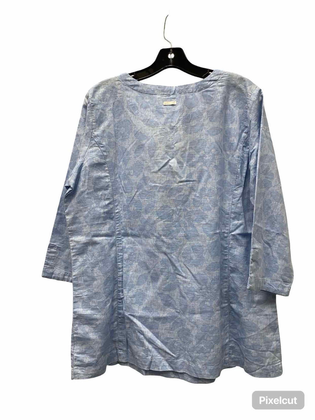 Columbia Size XL Blue Cotton & Linen blend Long Sleeve Shirts