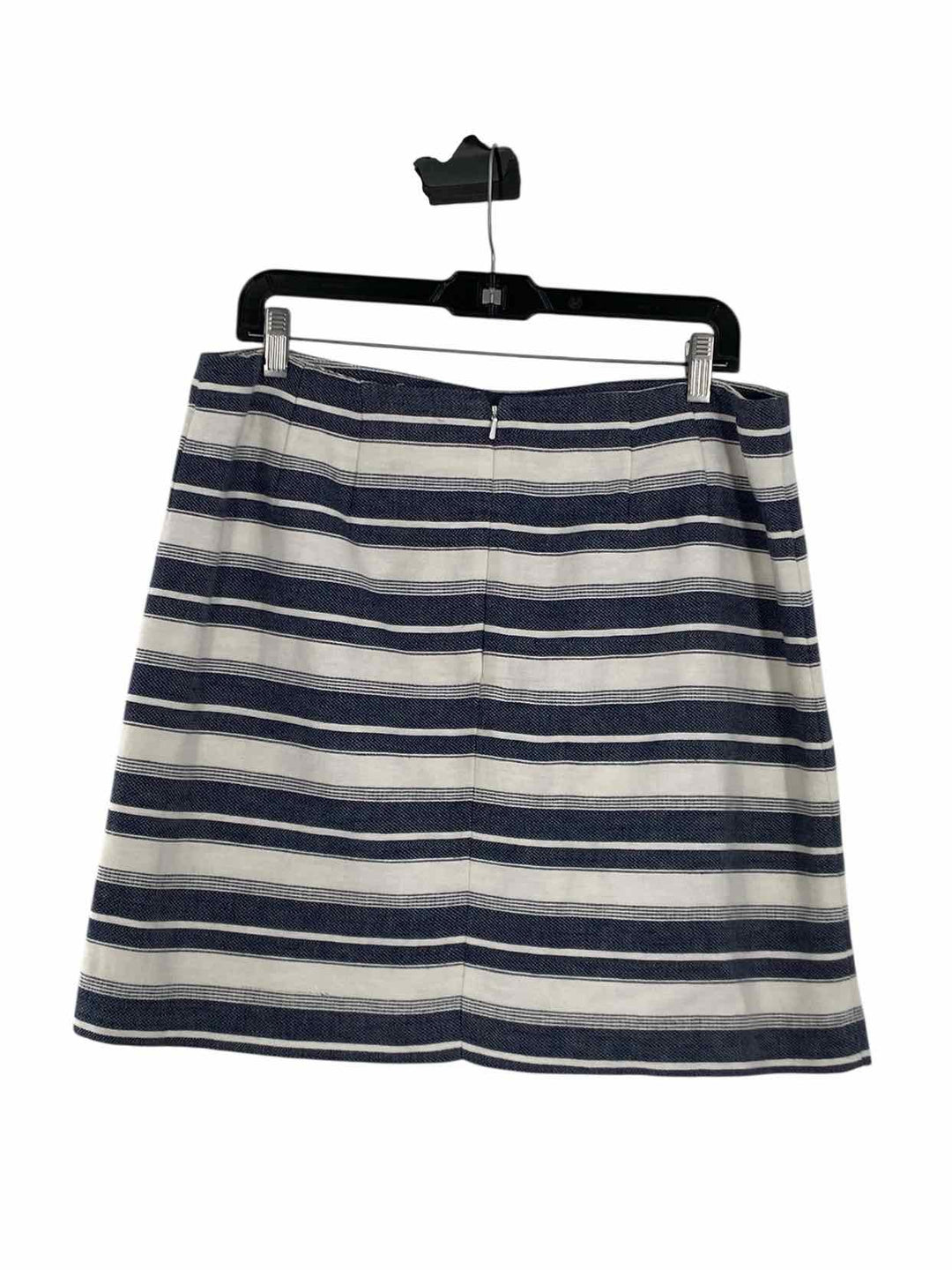 Loft Size 12 White Blue Stripe Skirt