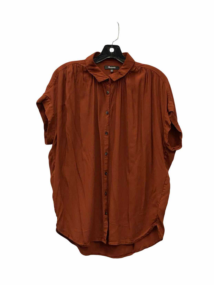 MadeWell Size M Brown Short Sleeve Shirts