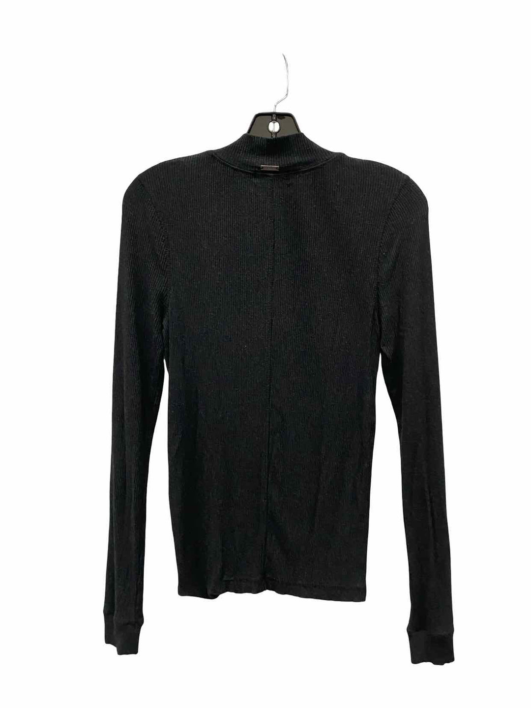 PrAna Size M Black Ribbed 91% tencel Long Sleeve Shirts