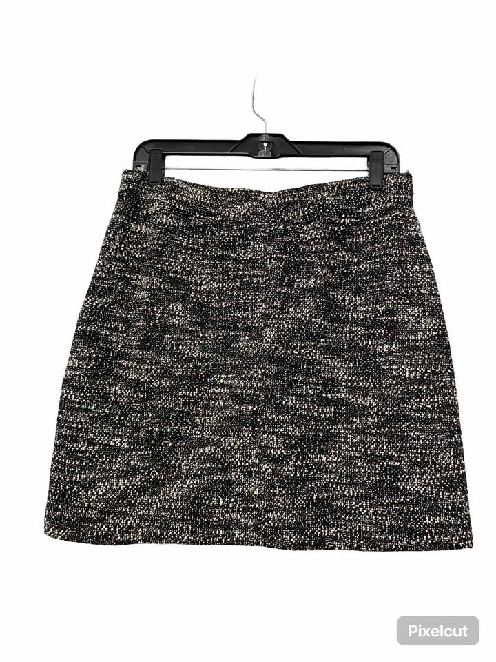 Loft Size M Black White Tweed Skirt
