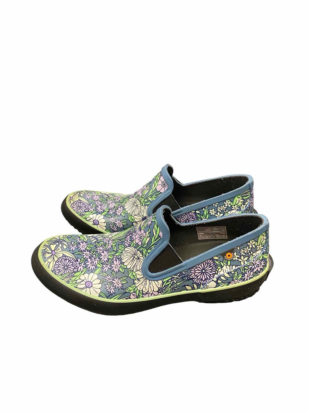 Bogs Shoe Size 8 Blue Floral Garden Shoe Boots(Ankle)