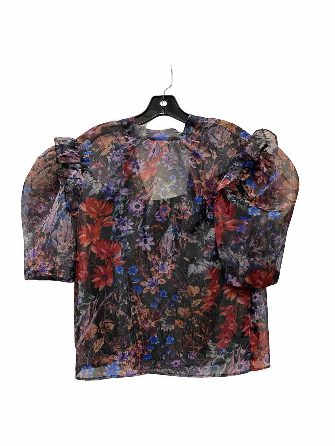 Anthropologie Size M Pink Floral Short Sleeve Shirts