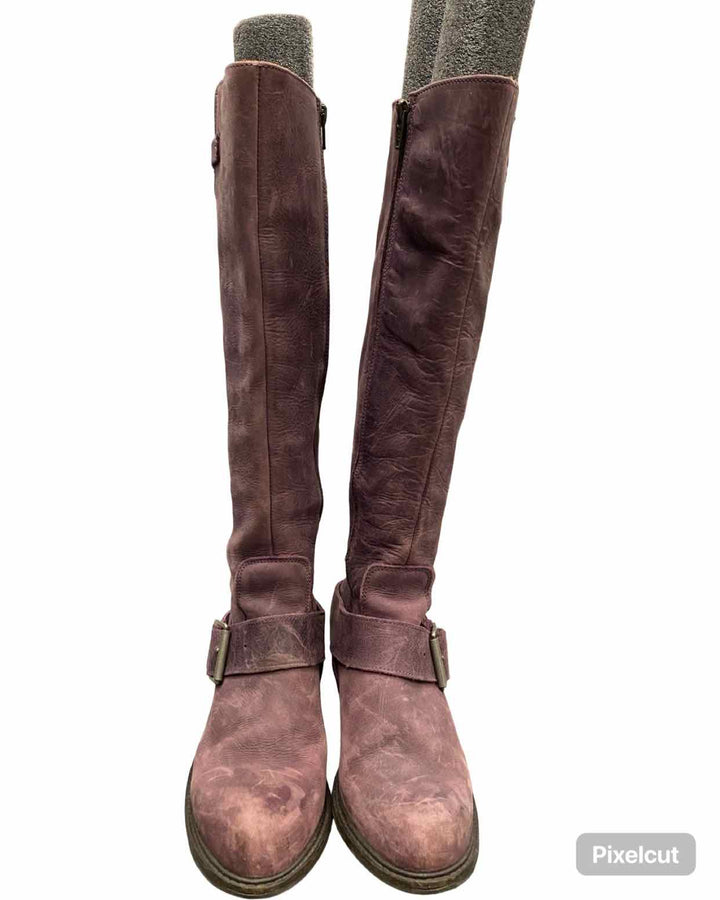 John Fluevog Shoe Size 9 Lavender Leather Adriana Luna Boots(knee)