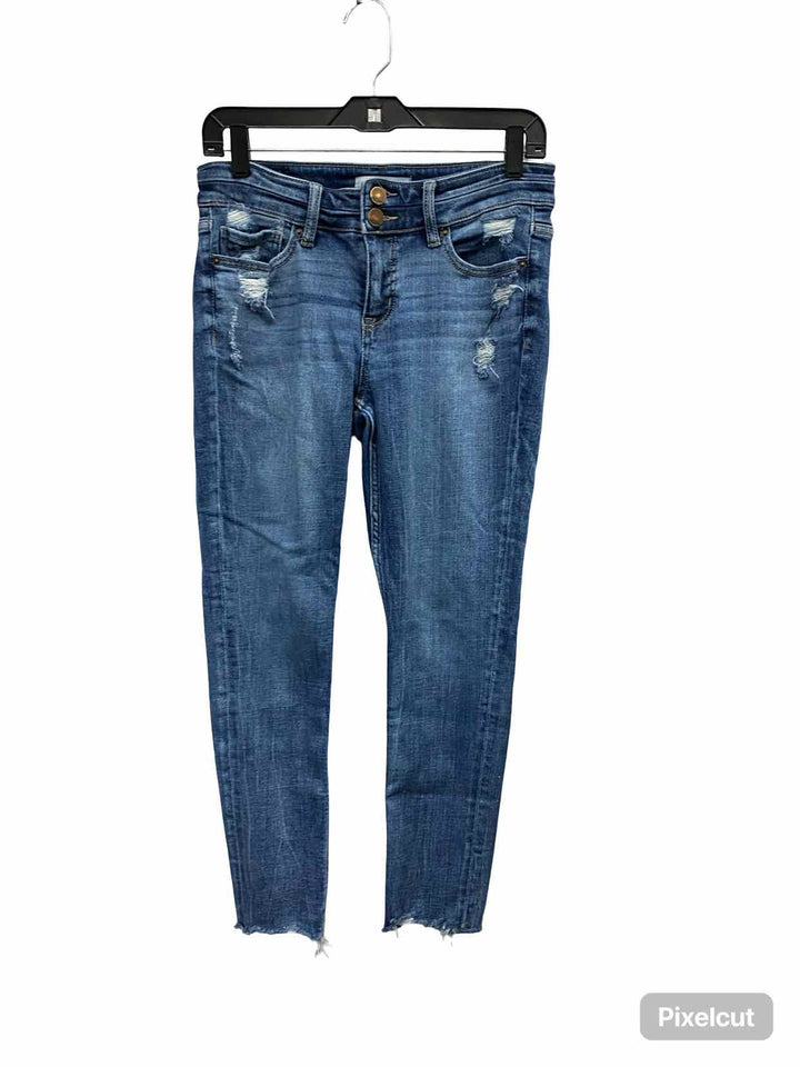 Bike Jeans Size 27 Blue Universal Fit/Mid-Rise/Ankle Skinny Jeans