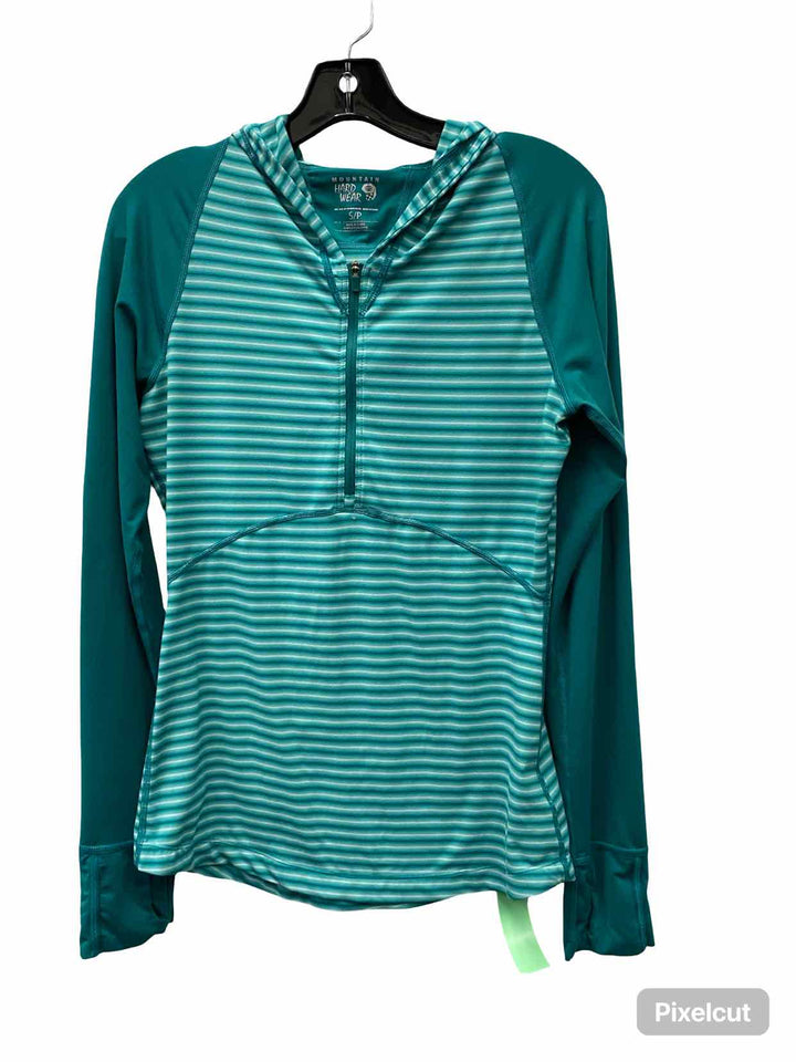 Mountain Hard Wear Size S Green stripe Athletic Long Sleeve