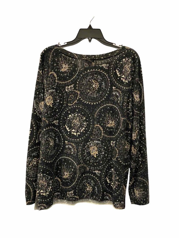Talbots Size M Black Brown 100% Merino Wool Long Sleeve Shirts