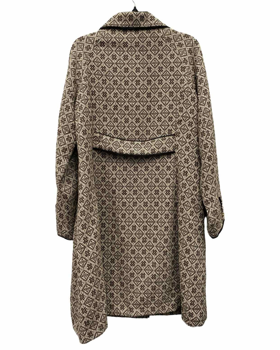 Frock Shop Size XL Brown Tan Geometric Coat(Long)