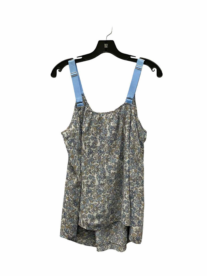 Lane Bryant Size 16 Blue Floral Tank Top