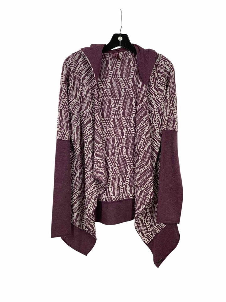 PrAna Size M Purple Print Hooded Sweater