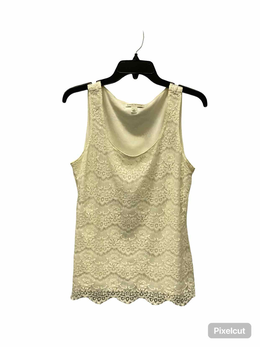 Banana Republic Size M Cream Floral Tank Top