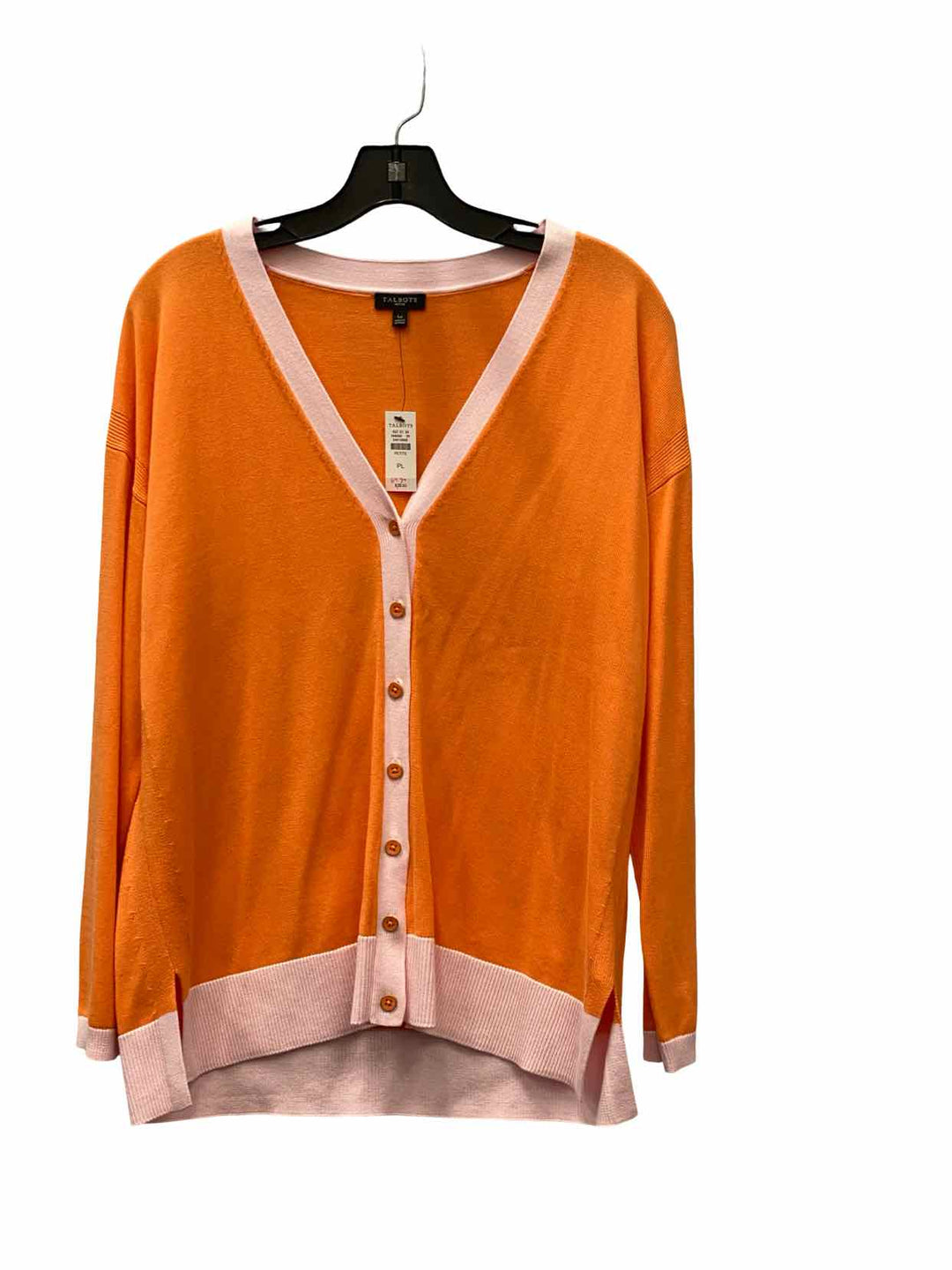 Talbots Size LP Orange Pink Sweater