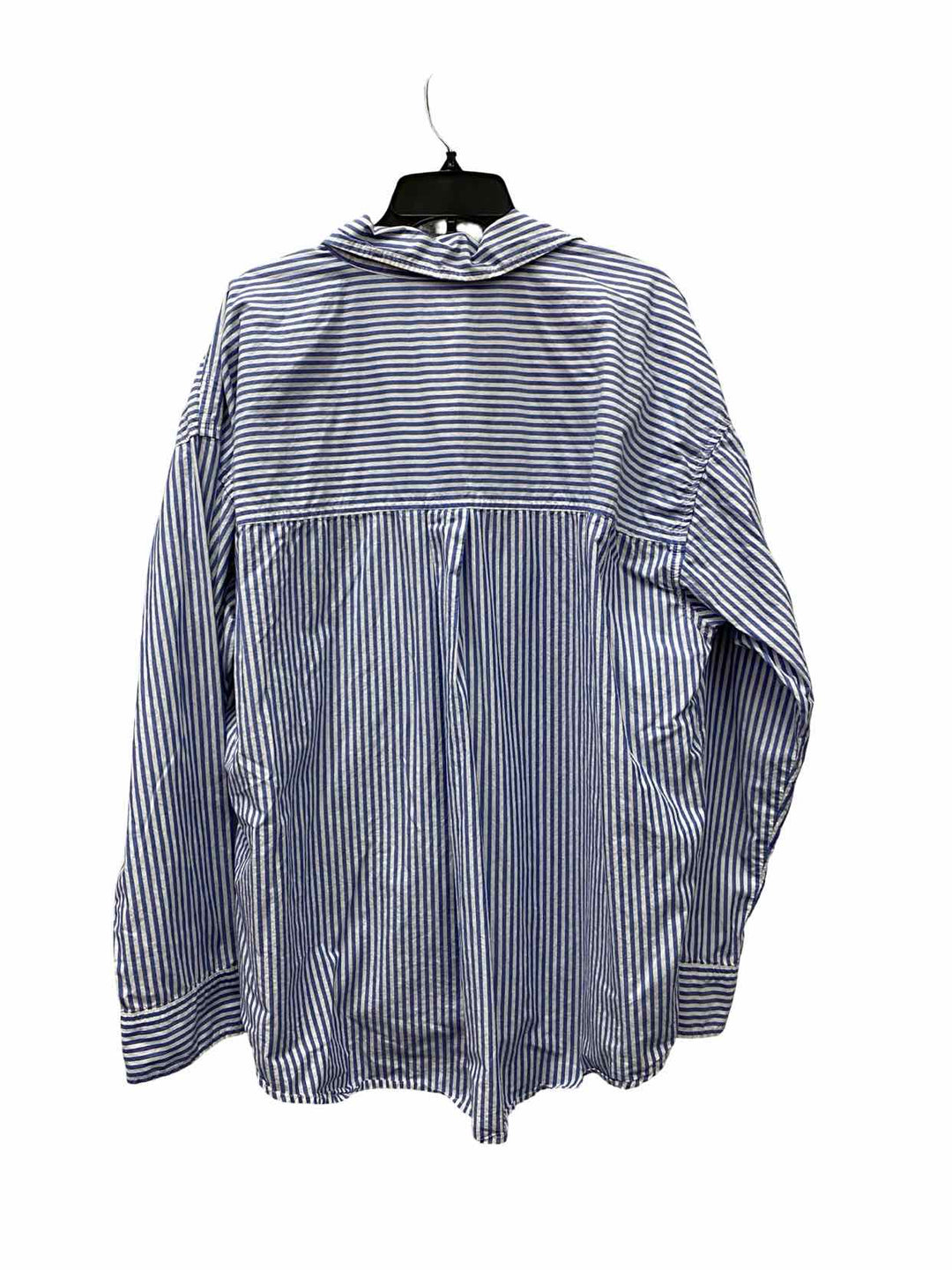 American Eagle Size XL Blue White Stripe Long Sleeve Shirts