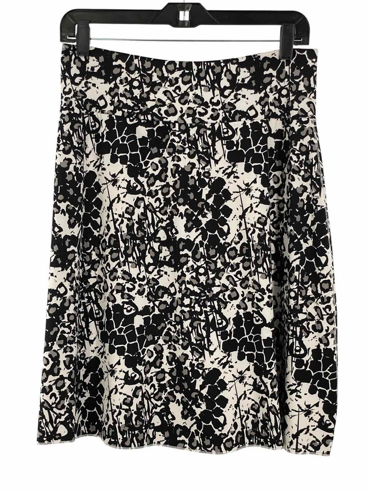 Tranquility Size M White Black Print Skirt
