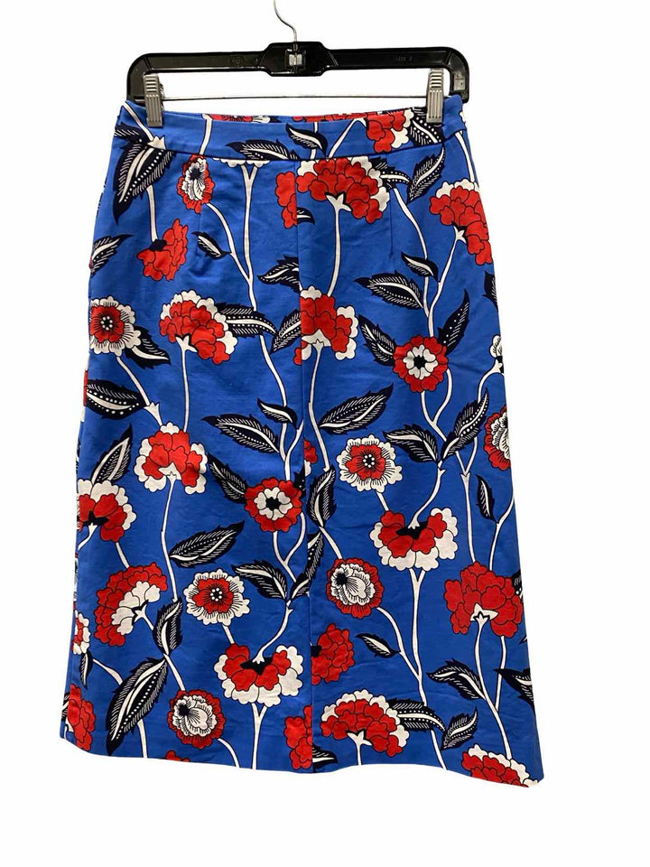 Boden Size 6R Blue Red Floral Skirt