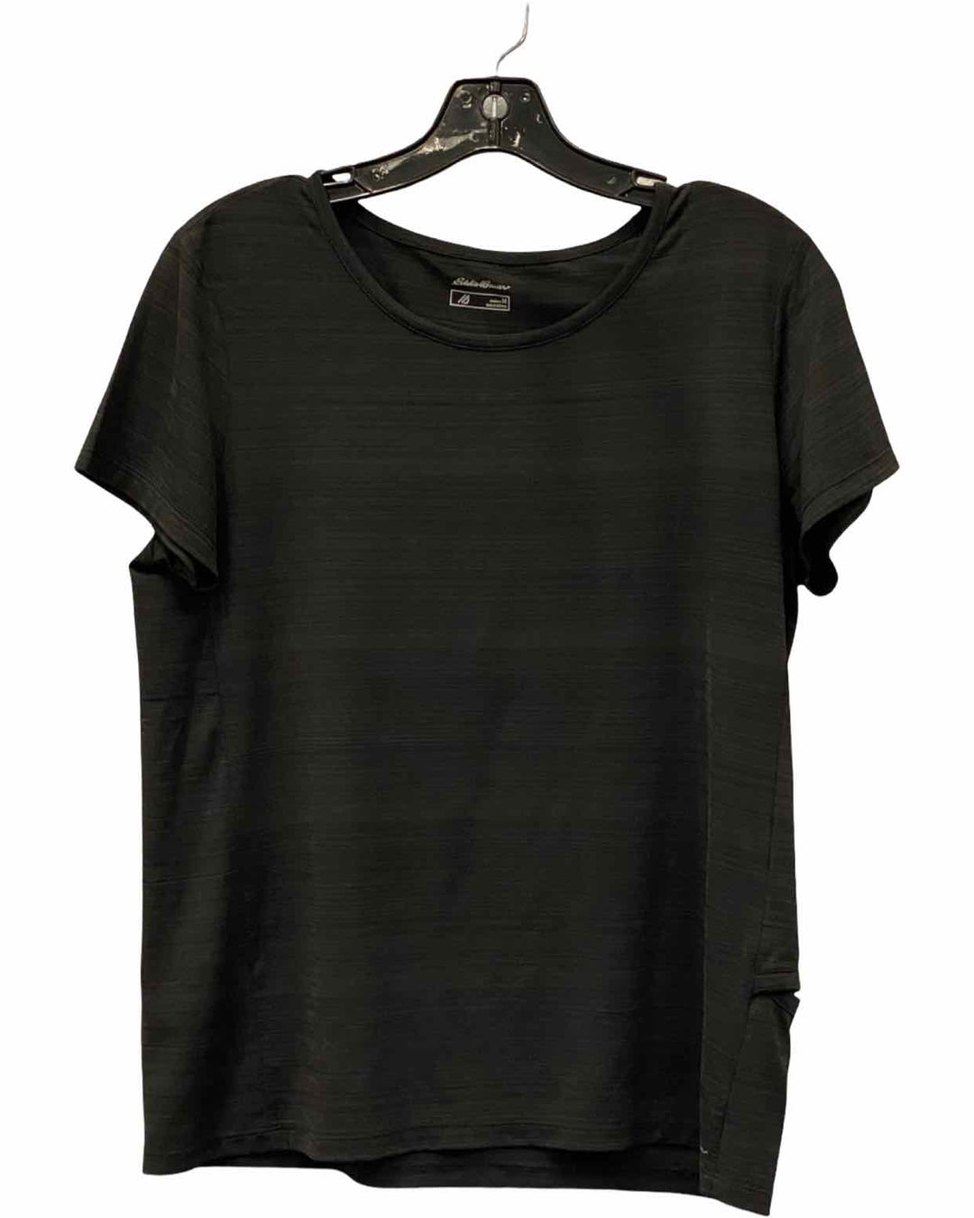 Eddie Bauer Size M Black Athletic Short Sleeve