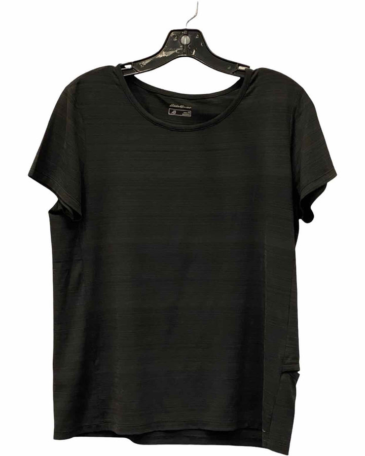 Eddie Bauer Size M Black Athletic Short Sleeve