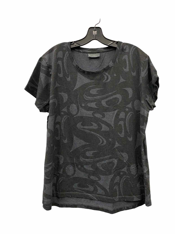 Wild Coast Size L Gray Print Short Sleeve Shirts