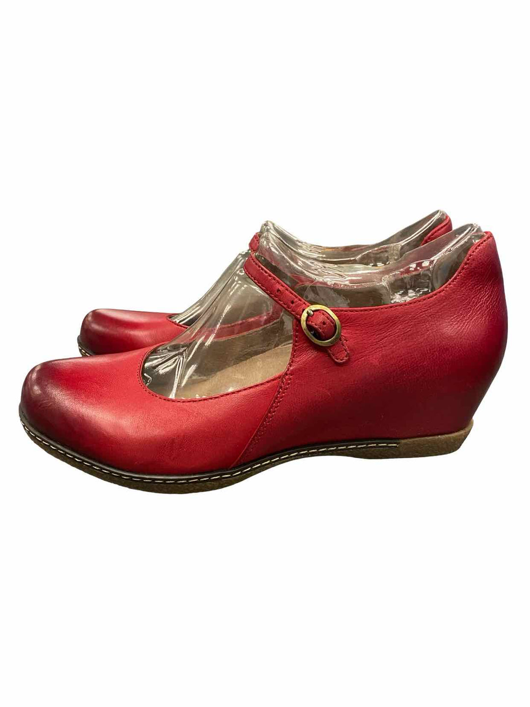 Dansko Shoe Size 39 Red Leather Loralie Burnished Nubuck Loafers