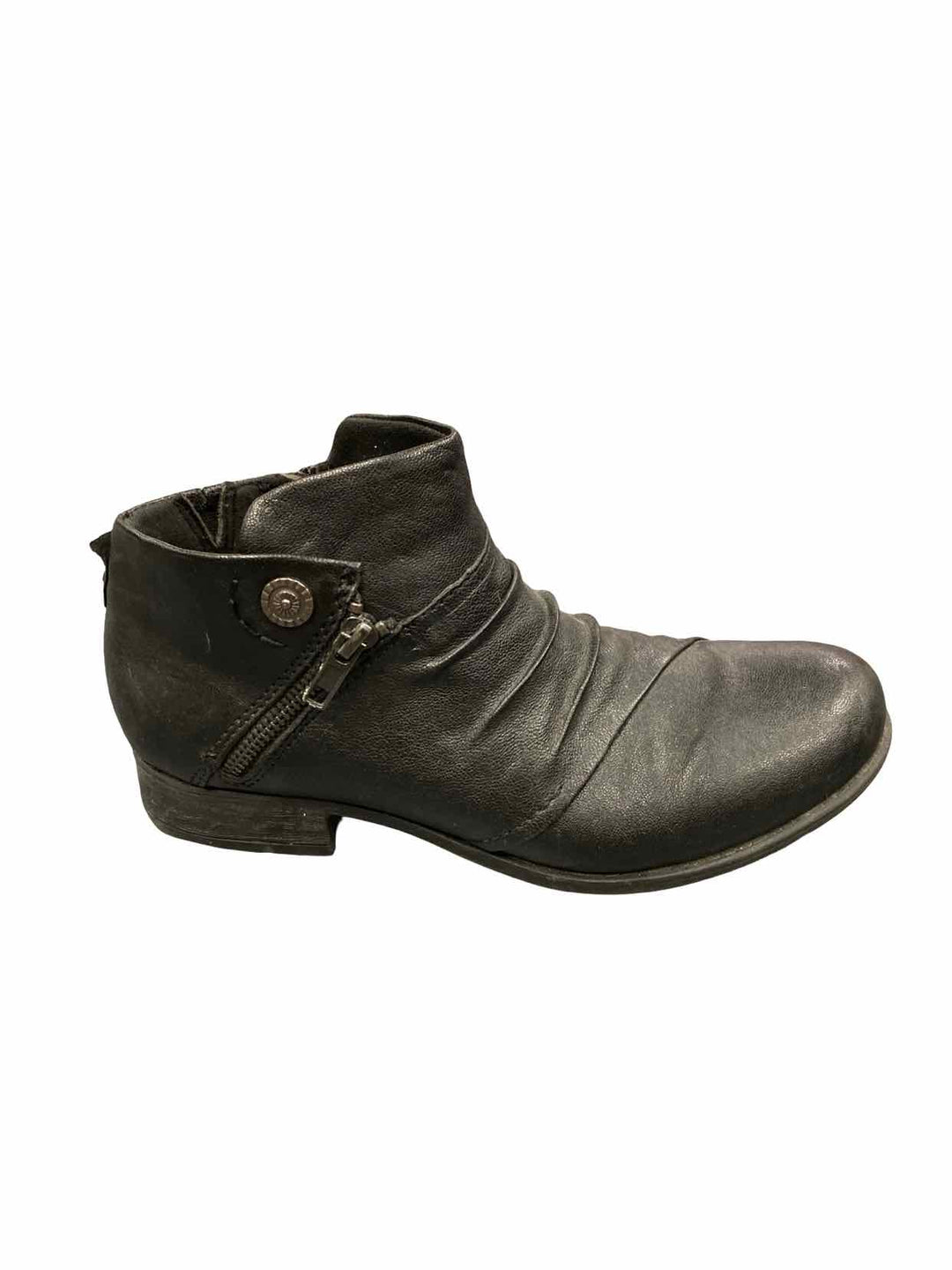 Earth Shoe Size 9 Black Leather Ronan Boots(Ankle)
