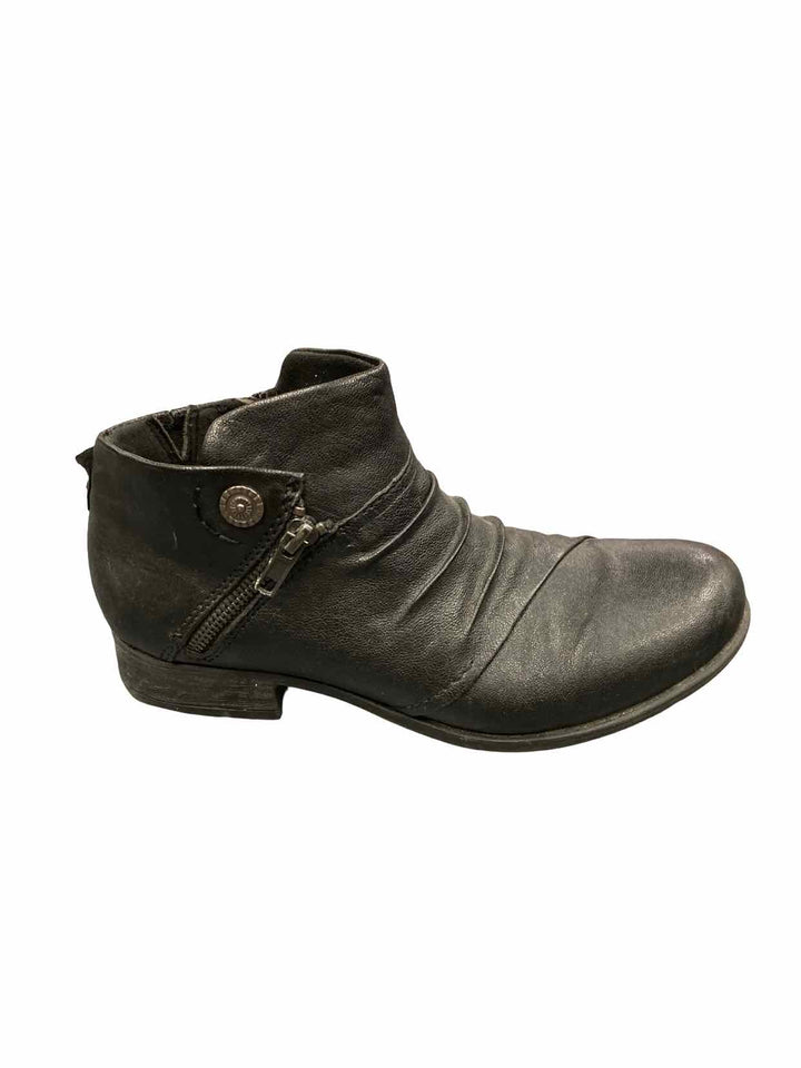 Earth Shoe Size 9 Black Leather Ronan Boots(Ankle)