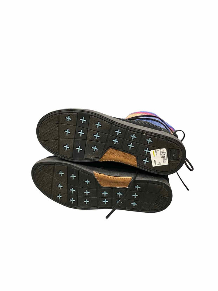 Toms Shoe Size 7 Black Leather Nepal Boots(Ankle)
