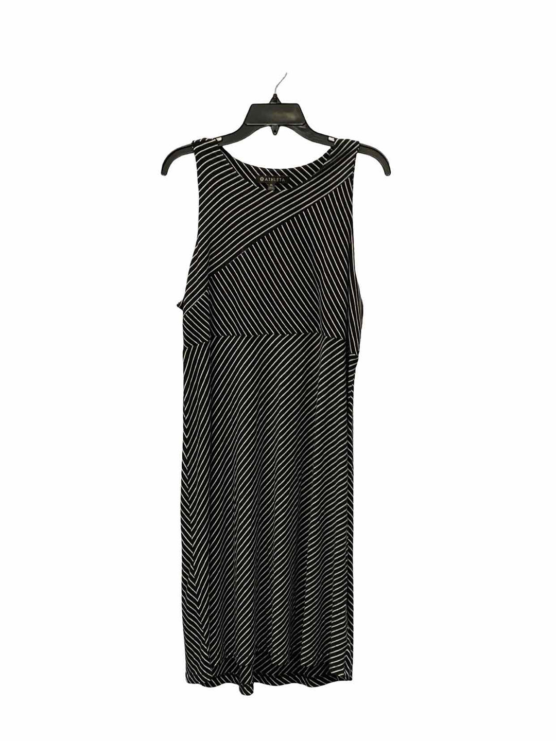Athleta Size XL Black White Striped Dress