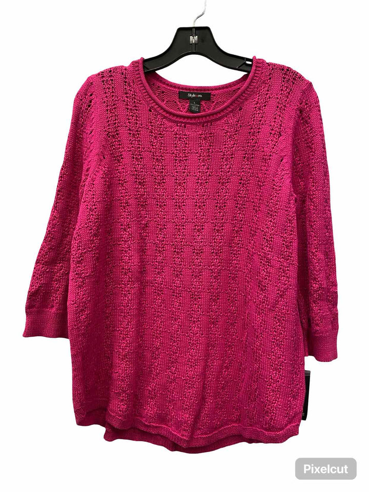Style & Co Size L Fuschia Sweater