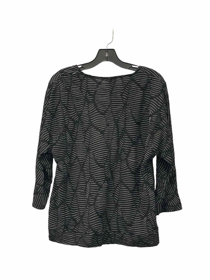 Chico's Size 1(8/10) Black White Long Sleeve Shirts
