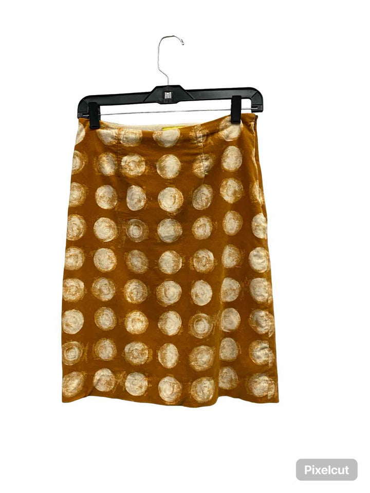 Maeve Size 0 Orange Cream Skirt