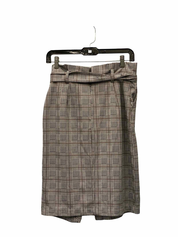 Mystic Size L Black White Houndstooth Skirt
