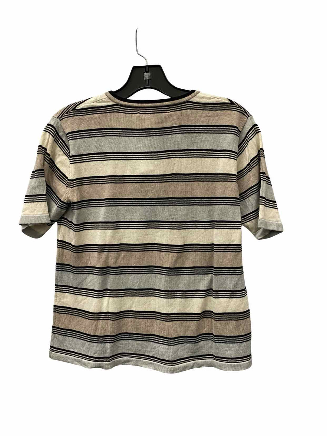 Oliver Perry Size M Brown Black 30% Cotton/ 70% Silk Short Sleeve Shirts