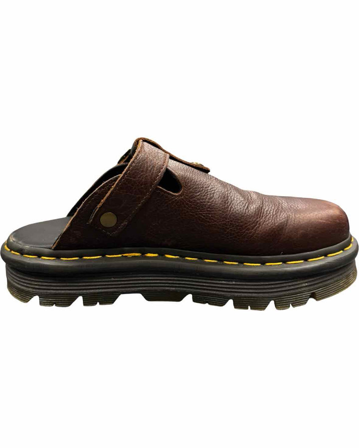 Dr. Marten Shoe Size 9 Brown Leather Leather Clogs