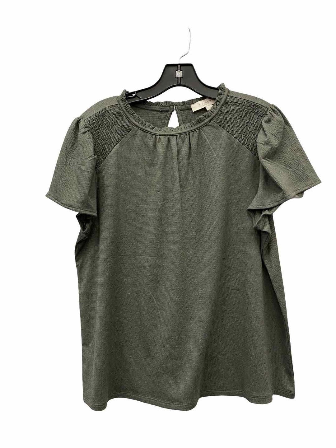 Loft Size L Green Short Sleeve Shirts