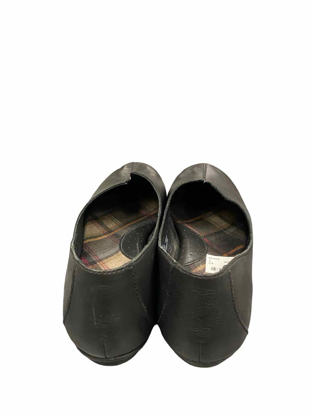 Born Shoe Size 9.5 Black Leather Sebra Flats