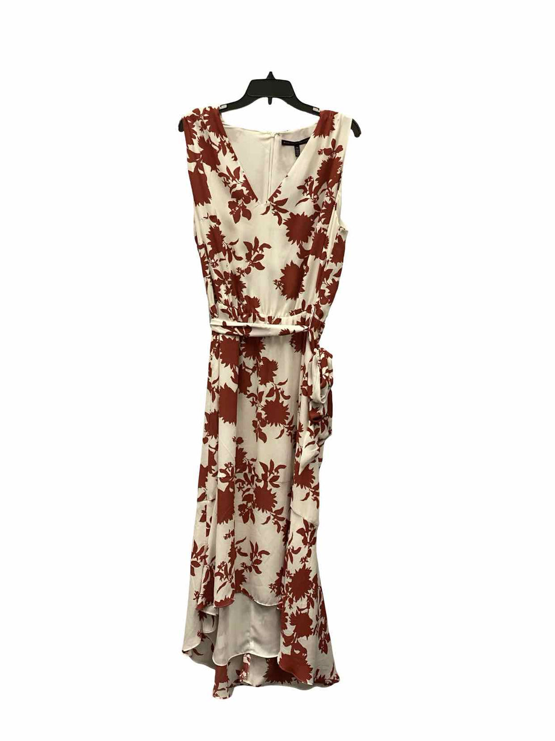 White House Black Market Size XL White Orange Floral Dress