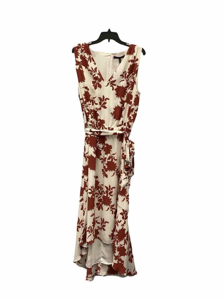 White House Black Market Size XL White Orange Floral Dress