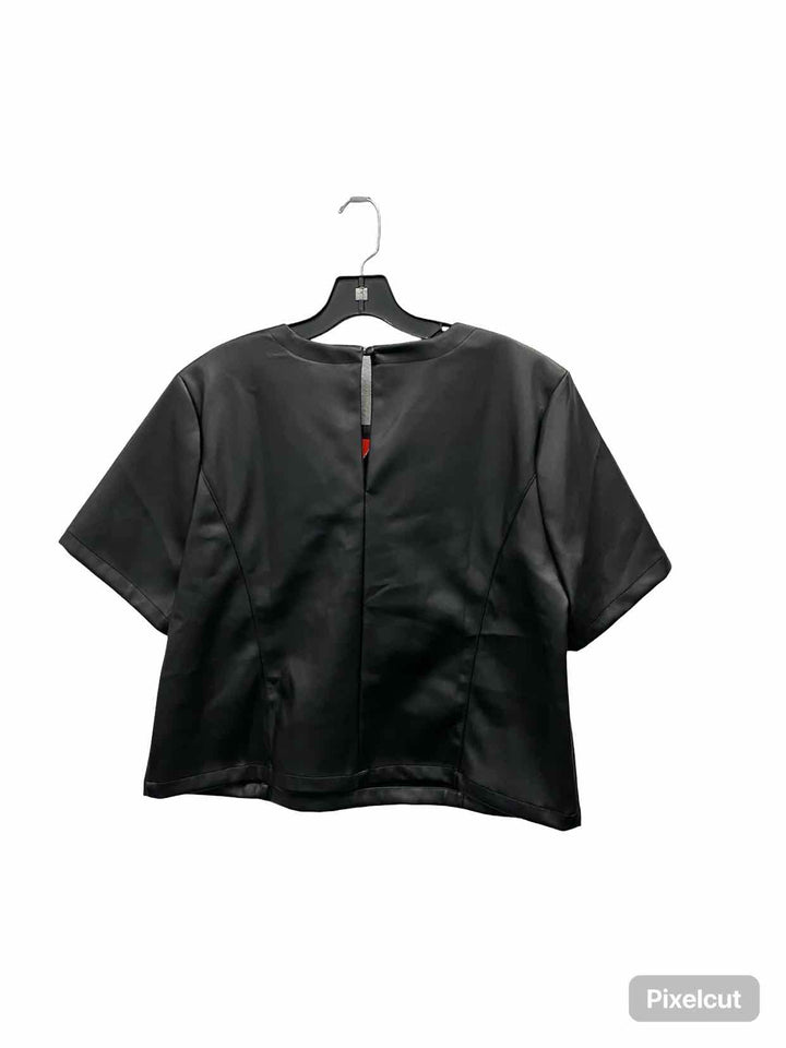 EVEREVE Size L Black Zuri Faux Leather Tank Top