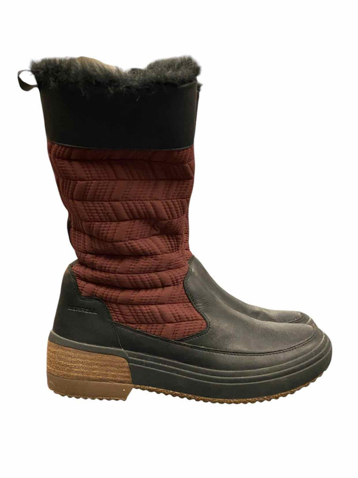 Merrell Shoe Size 8 Black Red Winter Boots(Ankle)