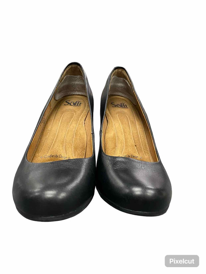 Sofft Shoe Size 8.5 Black Leather Heels