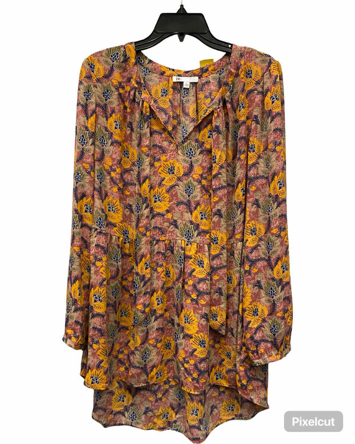 DR2 Size L Pink Multi Print Long Sleeve Shirts